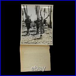 RARE! 1943 WWII USMC Bring In Prisoner on Tarawa TYPE 1 Original Photograph
