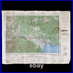 RARE 1944 WWII D-Day 142nd Infantry Operation Dragoon FREJUS Invasion Map