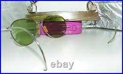 RARE BUASCH-LOMB PRE-RAY BAN WWII AVIATOR USA SUNGLASSES WithCASE BOX 54 RB AO