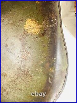 RARE FIND ORIGINAL? WWII US ARMY FRONT Seam? HELMET with Shell & UNIT MARKS