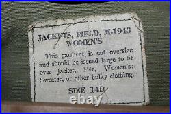 RARE & MINTY, Original WW2 U. S. Army Womens M1943 Field Combat Jacket with1944 d