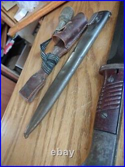RARE NICE! Original WWII German Bayonet Low Ser # 978 K98 with Sheath asw
