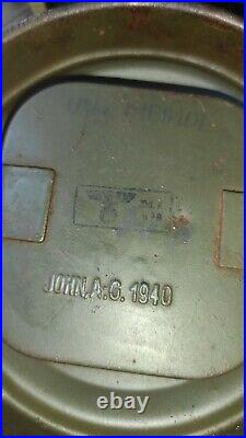 RARE ORIGIN. WWII German Wehrmacht Gas Mask Canister MARKED JOHN A. G. 1940 2
