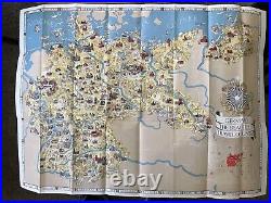 RARE ORIGINAL 1930's Walter Riemer Propoganda/tourist Map of Pre-WWII Germany