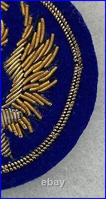 RARE ORIGINAL WW2 15th USAAF BULLION PATCH HAND EMBROIDERED BULLION CORD 2 3/4