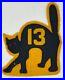 RARE ORIGINAL WW2 US ARMY 13th ARMORED DIVISION BLACK CAT UNOFFICIAL FELT PATCH