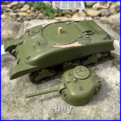 RARE ORIGINAL WWII WW2 German Built Recognition Model Of Sherman Tank Damaged