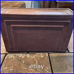 RARE Old Vintage WWII 30 Cal M1 Ammunition Ammo Box Chest US Flaming Bomb