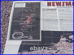RARE Original WW2 Paratrooper Poster With Large Map WWII Operation Torch Airborne