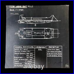 RARE! Original WWII April 1942 Normandy D-Day British Landing Craft Blueprint