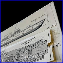 RARE Original WWII British Landing Craft Infantry (LCI) Design Blueprint