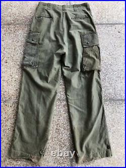 RARE Original WWII M43 Rigger Modified Paratrooper Jump Trousers 32x34 Near Mint