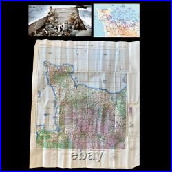 RARE! Original WWII Operation Overlord D-Day U. S. Normandy Invasion Map (C. O. A.)