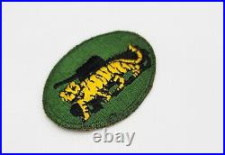 RARE Original WWII US Army 10th Armored Division TIGER PROFICIENCY Award Patch