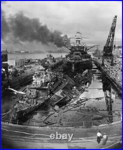 RARE! Original WWII USS Pennsylvania (BB-38) Pearl Harbor Attack Battleship Row