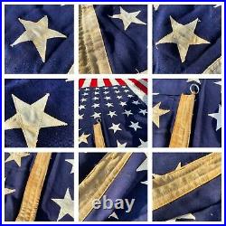 RARE! Pacific Fleet WWII Navy Ensign No. 7 Stamped 48 Star Valley Forge Flag