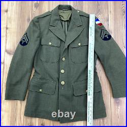 RARE U. S. Army Air Corps Green Technician 5th Class Pinks Uniform Adult Size S