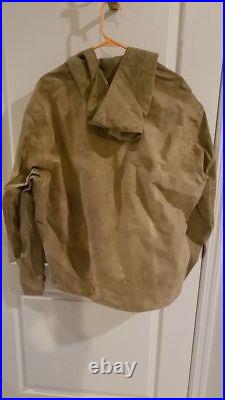 RARE! Vintage Old US Navy Raincoat Jacket US Military Clothes Uniform
