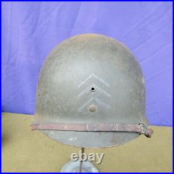 RARE WW2 Original WWII M1 Helmet Liner St Clair Low Pressure with Sgt's Rank