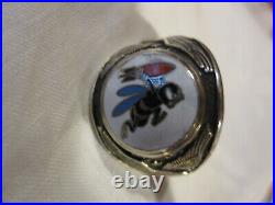 RARE WW2 Seabees Sterling Silver and Enamel Men's Ring 10.5