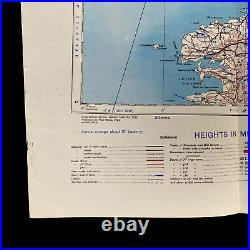 RARE WWII 1943 Allied Bomber Navigators D-Day Normandy Invasion Air Map