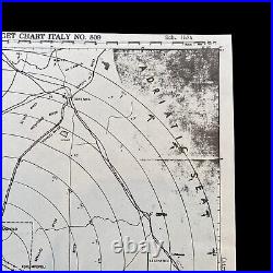 RARE! WWII 1943 Army Air Force B-24 Bombardier Double-Sided ITALY Target Chart