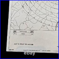 RARE! WWII 1943 Army Air Force B-24 Bombardier Double-Sided ITALY Target Chart