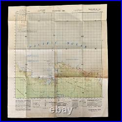 RARE! WWII 1944 D-Day RED BEACH Tanahmerah Bay Reckless Task Force Infantry Map