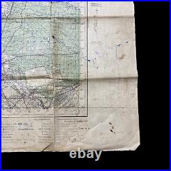 RARE WWII 1944 HAGUENAU 101st Airborne Division Heavily Marked Combat Map