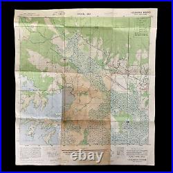 RARE! WWII 1944'Hollandia Drome' Japanese Airfield Double Sided Infantry Map