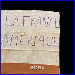 RARE WWII 1944 Ocquerre France 4th Infantry Division 2nd Armored Liberation Flag