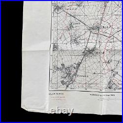 RARE! WWII 1944 Operation Queen German Defenses Army Assault Map Siegfried Line
