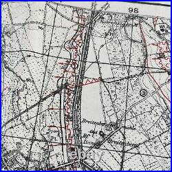 RARE! WWII 1944 Operation Queen German Defenses Army Assault Map Siegfried Line