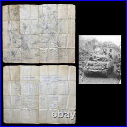 RARE! WWII 1944 SECRET Operation Queen German Defenses Assault Map Roer River