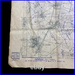 RARE! WWII 1944 SECRET Operation Queen German Defenses Assault Map Roer River