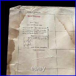 RARE! WWII 1944 Saipan 2nd Marine Division RESTRICTED Operation Forger Map #3