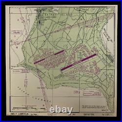 RARE! WWII 1944 Saipan ISELY AIRFIELD USS Franklin (CV-13) Carrier Air Group Map