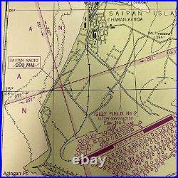 RARE! WWII 1944 Saipan ISELY AIRFIELD USS Franklin (CV-13) Carrier Air Group Map