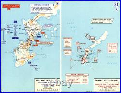 RARE! WWII 1945 CONFIDENTIAL Okinawa Invasion Operation Iceberg Combat Map