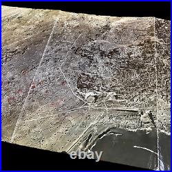 RARE! WWII 1945 Iwo Jima Pre-Invasion D-Day Japanese Defenses Aerial Photograph