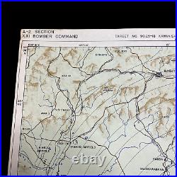 RARE! WWII 1945 Lt. Rix B-29 Navigator XXI Bomber Command KOBE JAPAN Target Map
