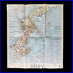 RARE WWII 1945 Okinawa Navy and Army Staging Map Operation Downfall RESTRICTED