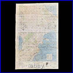 RARE WWII 1945 Secret D-Day Battle of Okinawa Japanese Air & Naval Target Map