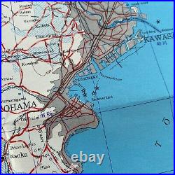 RARE WWII 1945 U. S. Army Tokyo Invasion Map Japanese Surrender in Tokyo Bay