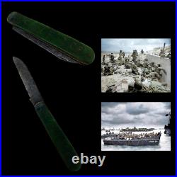 RARE WWII 4th Infantry Soldier Name Engraved Ivy Knife D-Day Utah Beach Normandy