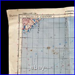 RARE WWII AALBORG U-Boat Missions 100th Bomb Group B-17 Navigator Bomb Raid Map