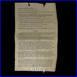 RARE! WWII April 12th 1945 USS Hornet Okinawa Navy Pacific Theater Combat Report
