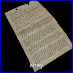 RARE! WWII April 12th 1945 USS Hornet Okinawa Navy Pacific Theater Combat Report