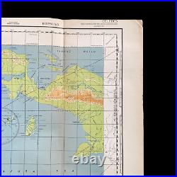 RARE WWII B-24 Jolly Rodgers Navigator 90th Bomb Group New Guinea Mission Map