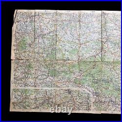 RARE! WWII Battle of the Bulge BASTOGNE Allied Armored Infantry Bring Back Map